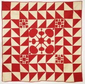 CIVIL WAR ERA QUILT, "TRIANGLE