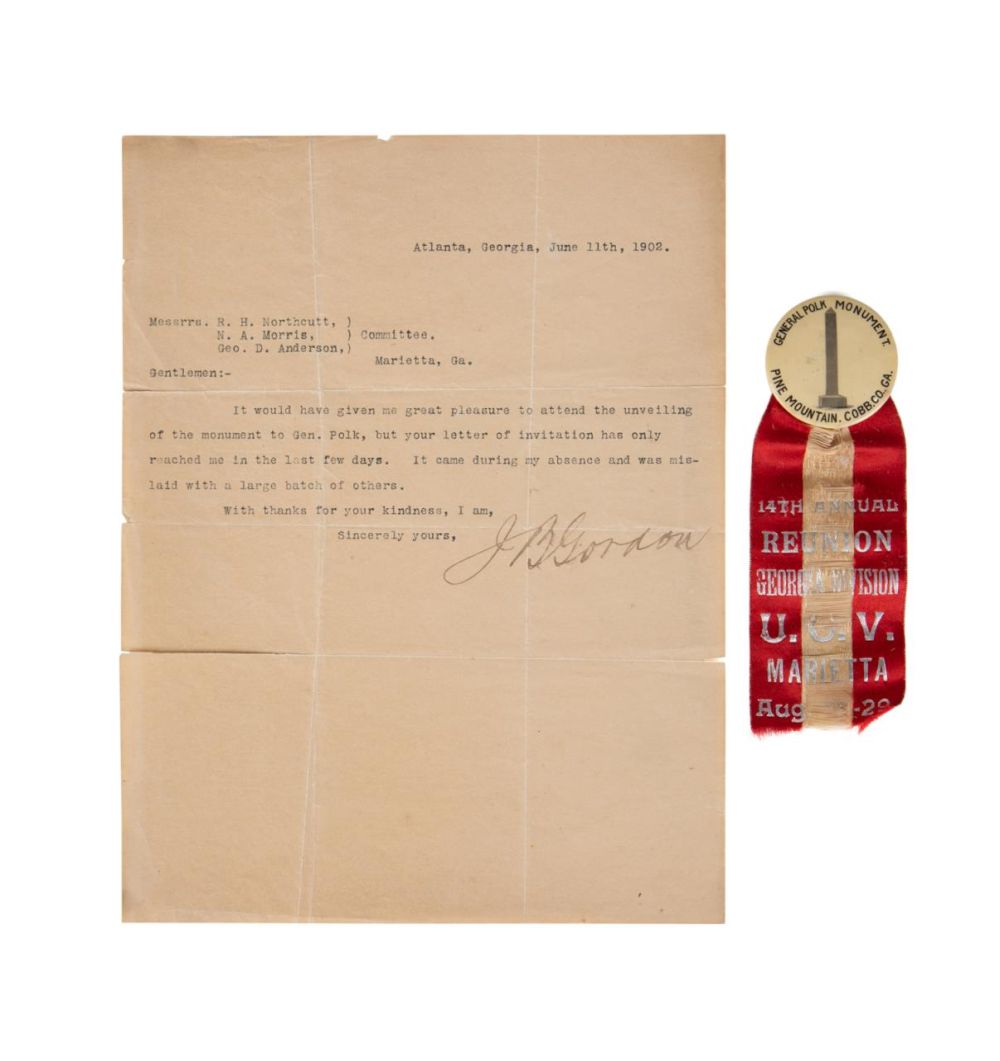 CIVIL WAR, GEN GORDON LETTER AND