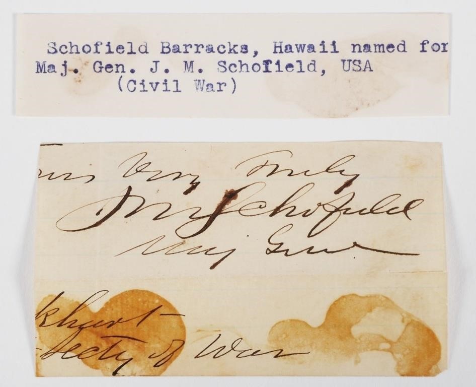 CIVIL WAR GENERAL J. M. SCHOFIELD