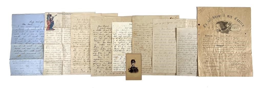 CIVIL WAR LETTER ARCHIVE, 80+ PCS.,