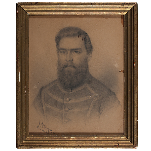 Civil War Pencil Drawing Signed