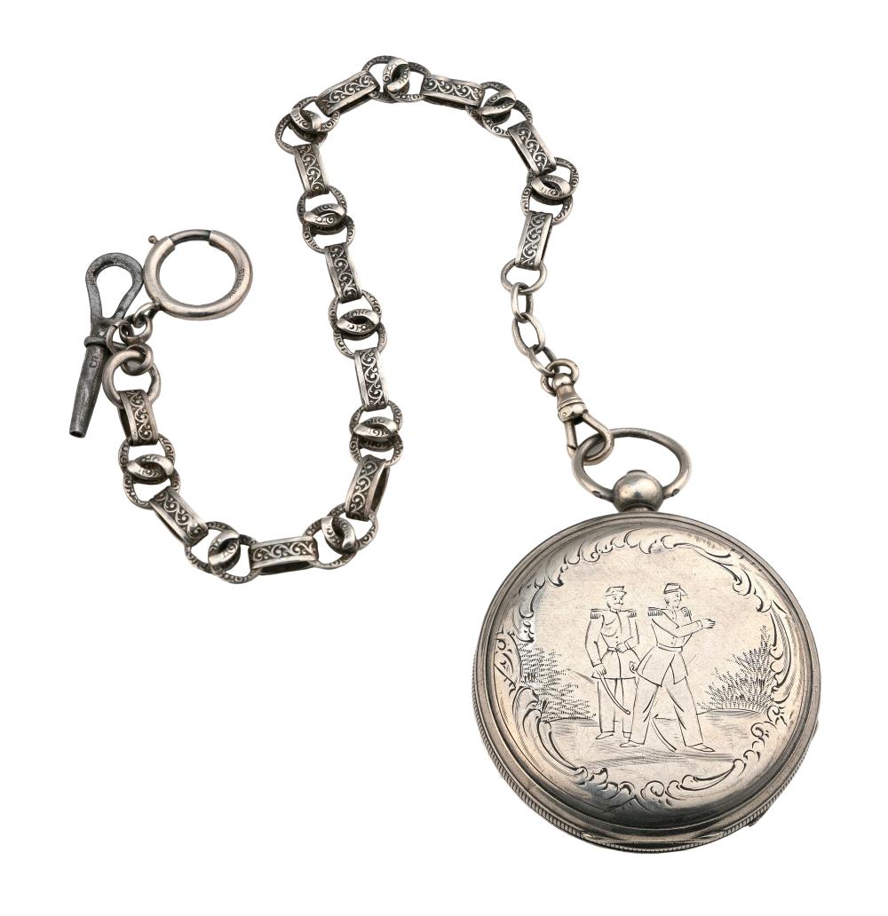 CIVIL WAR-PERIOD POCKET WATCH AND