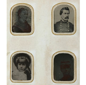 Civil  War photo album partially