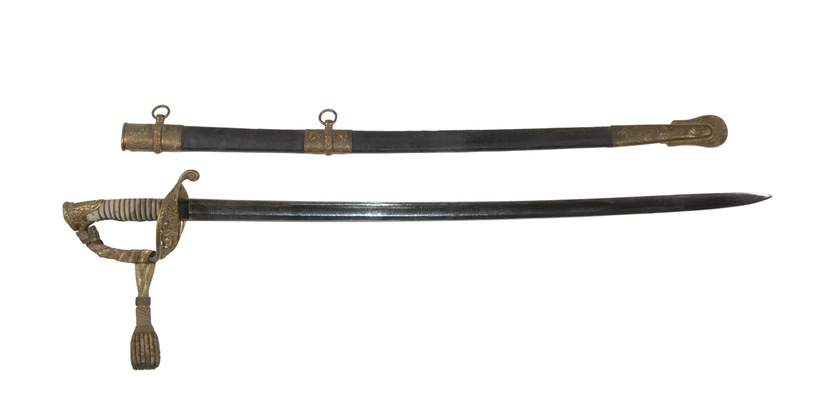 CIVIL WAR SWORD & SCABBARD, WITH