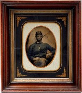 CIVIL WAR TINTYPE, UNION SOLDI