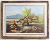C.J. AMORSOLO OIL ON CANVASC.J