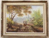 C.J. AMORSOLO OIL ON CANVASC.J