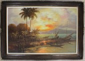 C.J. AMORSOLO OIL ON CANVASC.J