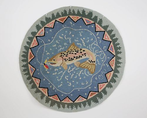 CLAIRE MURRAY BROWN TROUT HOOKED
