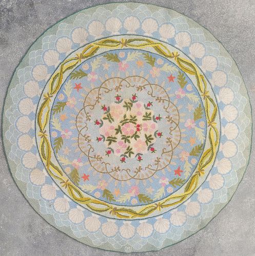 CLAIRE MURRAY FLORAL ROUND HOOKED