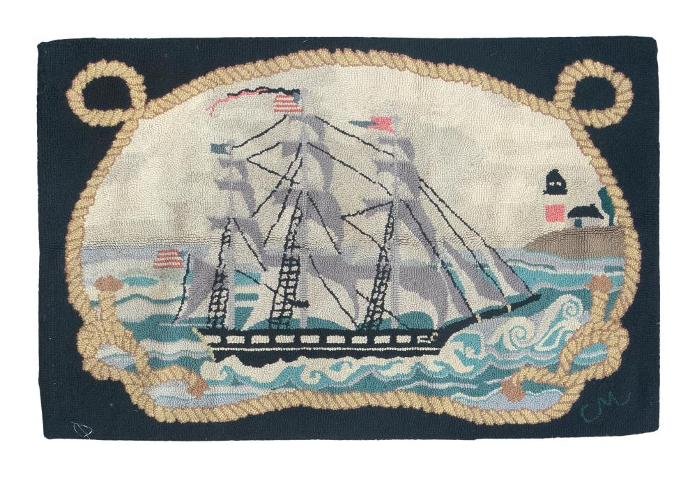 CLAIRE MURRAY HOOKED RUG CIRCA 1994