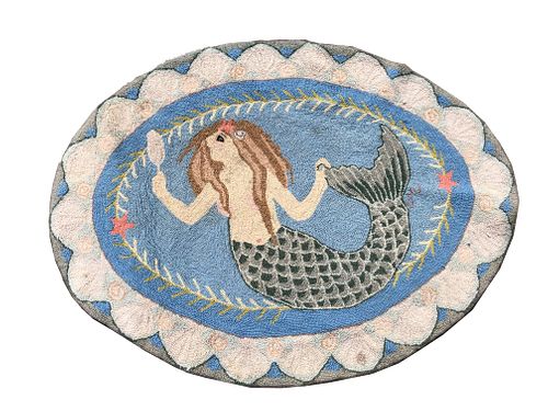 CLAIRE MURRAY OVAL HOOKED RUG
