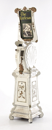 Clamshell mutoscope with erotic