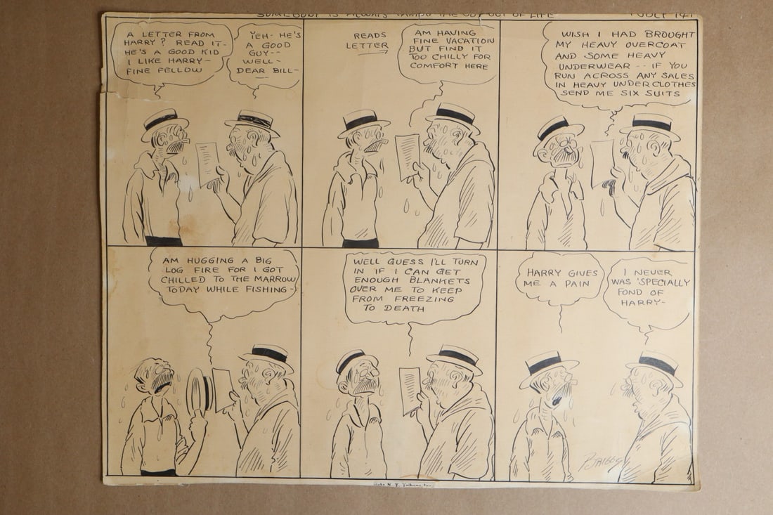 CLARE BRIGGS COMIC STRIP CARTON