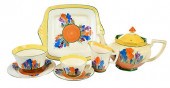 CLARICE CLIFF "CROCUS" TEA SER