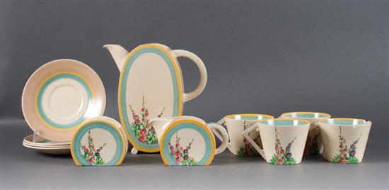 Clarice Cliff floral painted