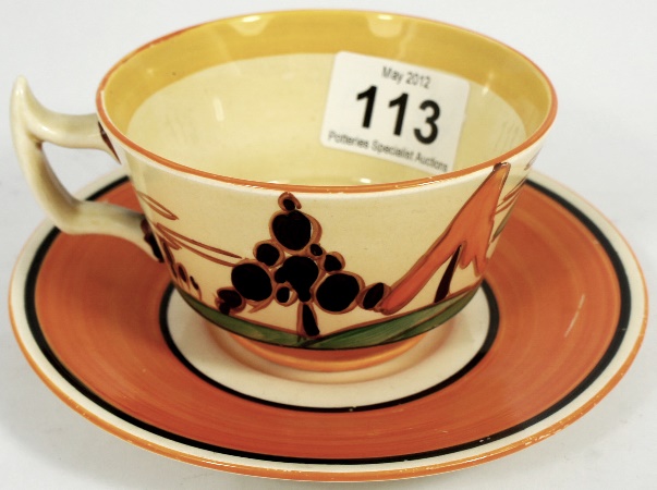 Clarice Cliff Tea Cup and Saucer in