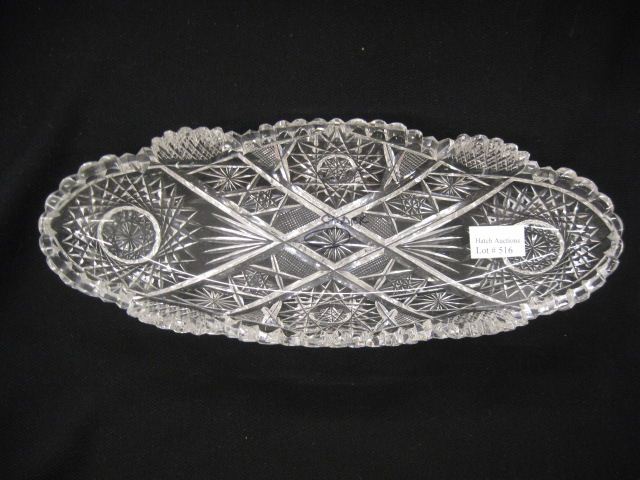 Clark Cut Glass Celery Dish