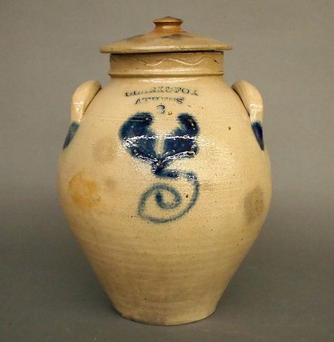 CLARK & FOX STONEWARE CROCKA 19th