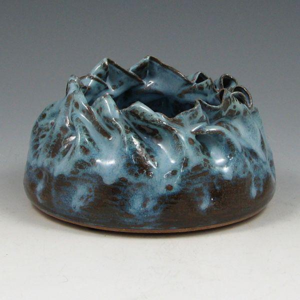 Clark House Pottery blue basket. 