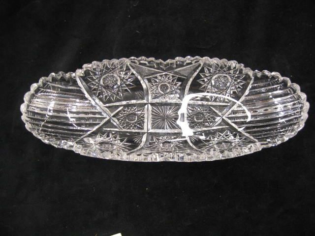 Clark's Cut Glass Relish Dish