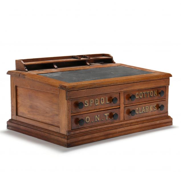 CLARK'S O.N.T. OAK SPOOL CABINET