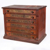 CLARK'S SIX DRAWER SPOOL CABIN