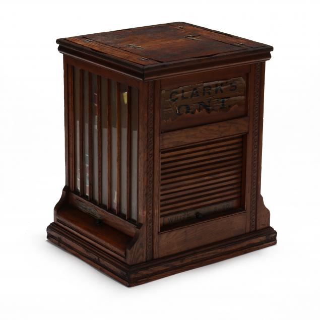 CLARK'S SPOOL CABINET Circa 1900,