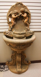 CLASSIC FIORE STONE CHERUB WAL