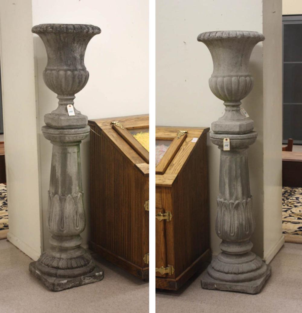 CLASSIC PAIR OF GARDEN PLANTERS AND