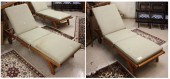CLASSIC PAIR OF TEAK PATIO CHA