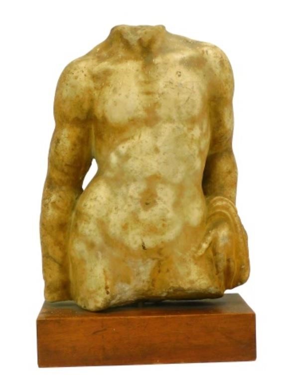 CLASSICAL ANCIENT MARBLE TORSO OF A