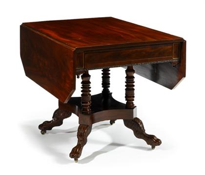 Classical brass-inlaid mahogany