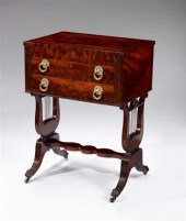 Classical brass inlaid mahogan