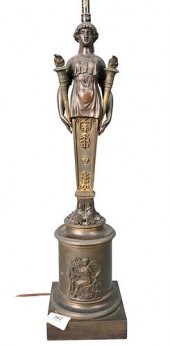CLASSICAL BRONZE STANDING FIGU
