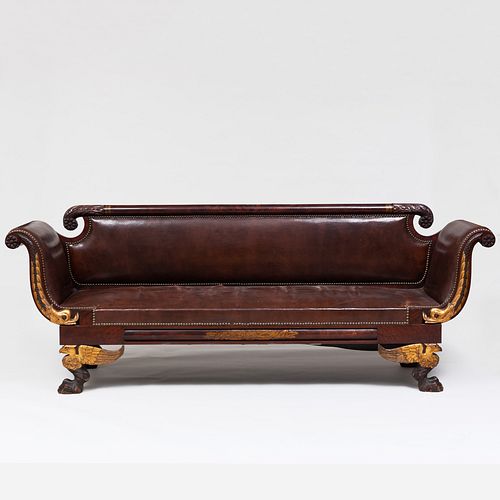 CLASSICAL CARVED MAHOGANY AND