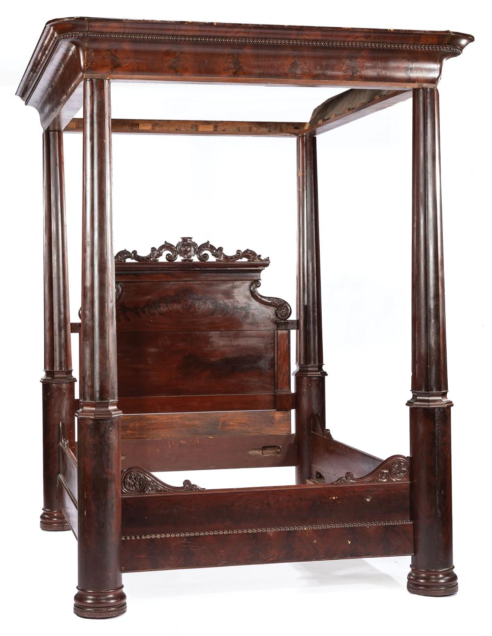 CLASSICAL CARVED MAHOGANY FOUR