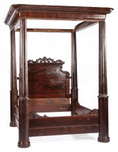 CLASSICAL CARVED MAHOGANY FOUR