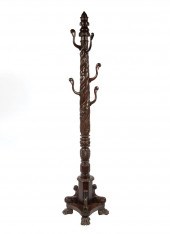 CLASSICAL CARVED MAHOGANY HAT