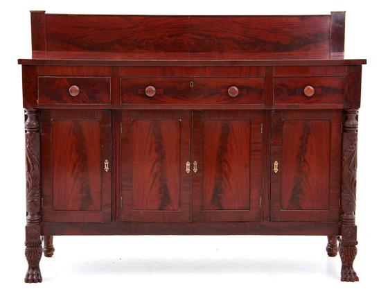 Classical carved mahogany sideboard