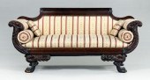 Classical carved mahogany sofa