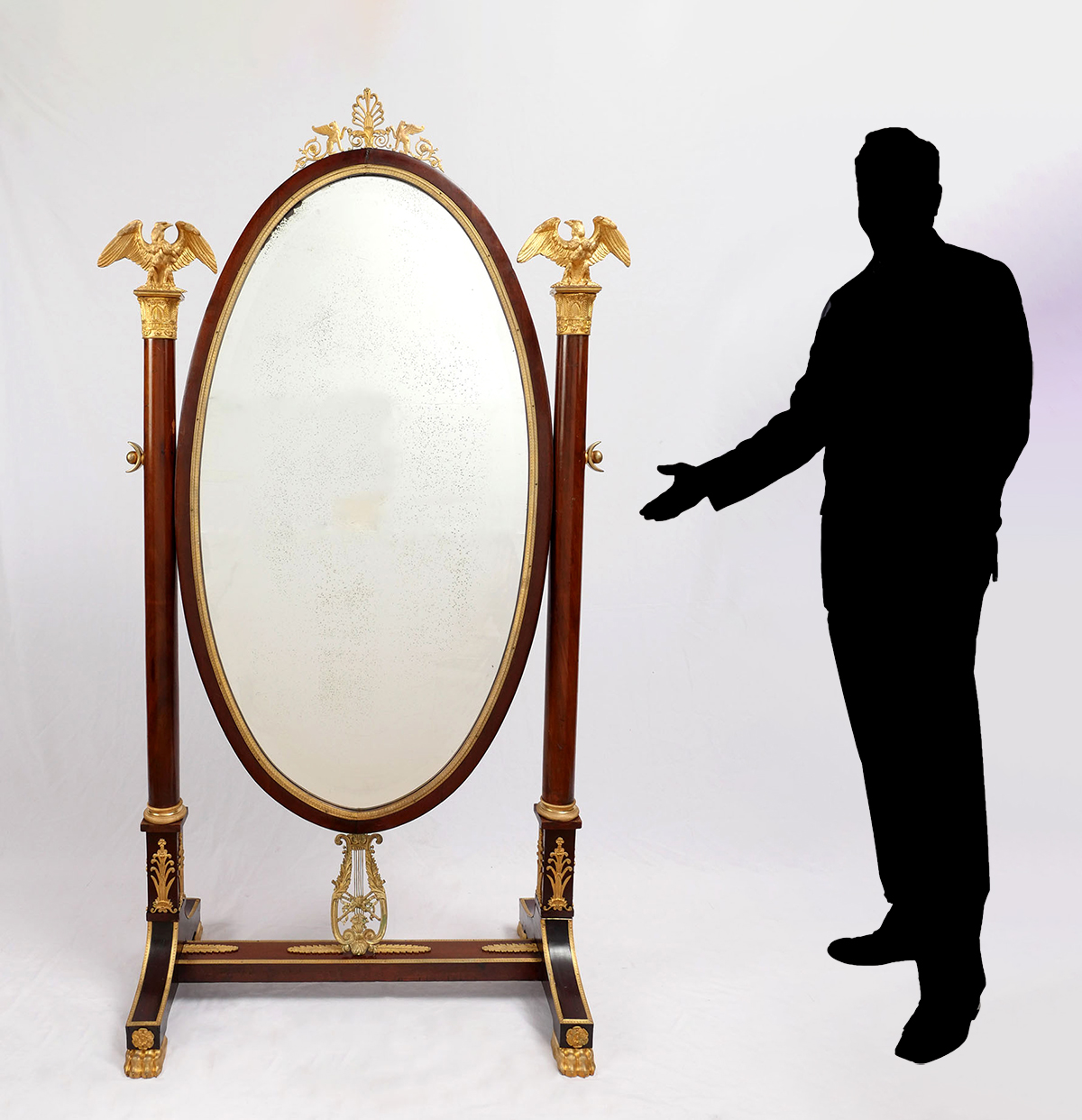 CLASSICAL EMPIRE CHEVAL MIRROR: