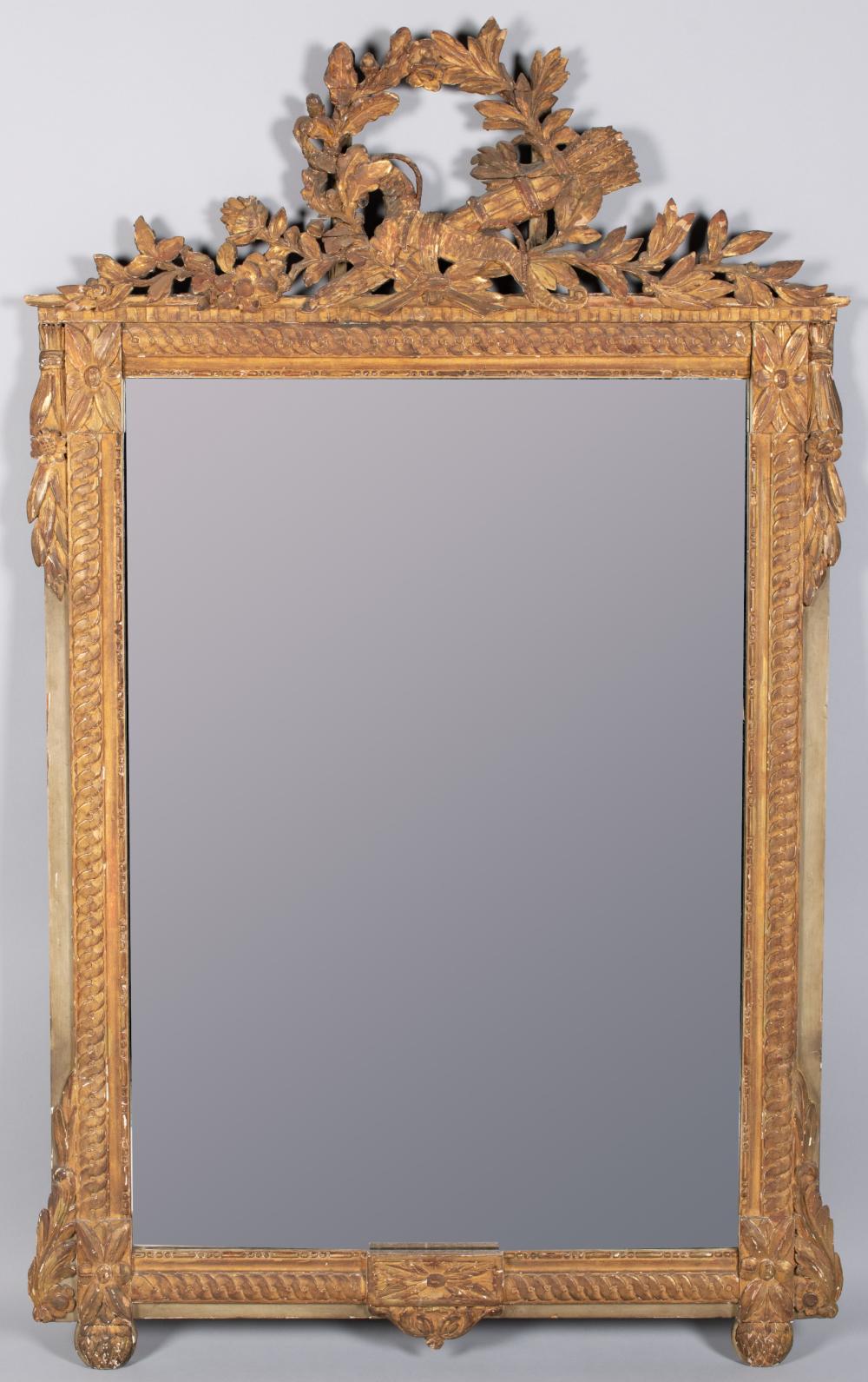 CLASSICAL GILTWOOD AND GREY PAINTED