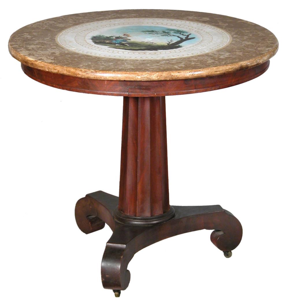 CLASSICAL MAHOGANY AND SCAGLIOLA