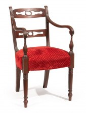 CLASSICAL MAHOGANY ARMCHAIR, A