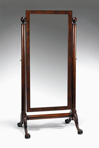 Classical mahogany cheval looking