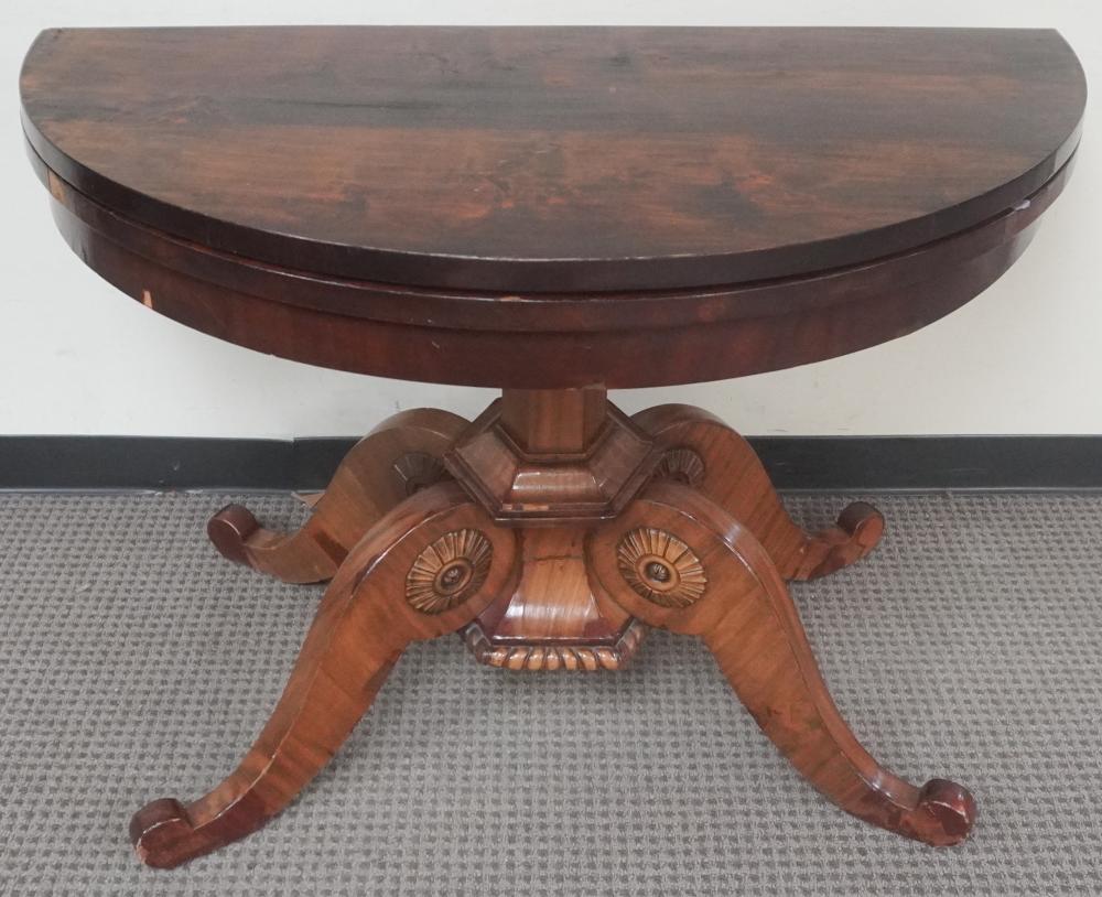 CLASSICAL MAHOGANY FOLD TOP CONSOLE
