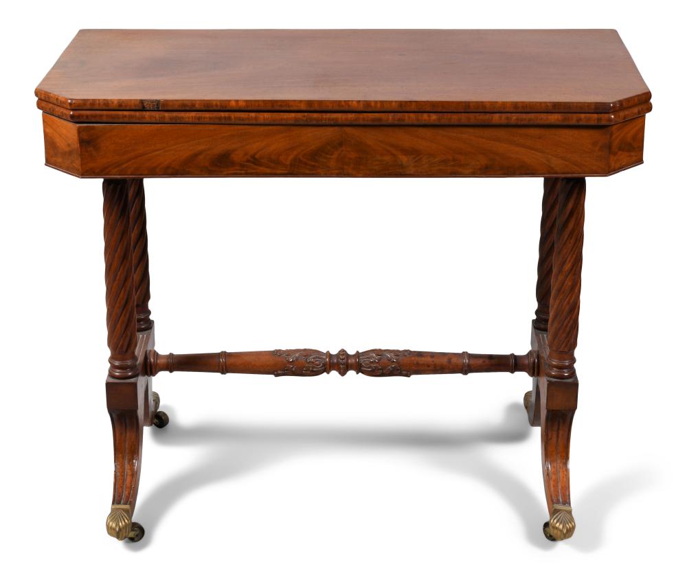 CLASSICAL MAHOGANY GAMES TABLE,