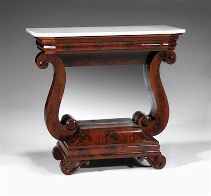 Classical mahogany marble-top