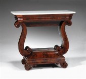 Classical mahogany marble-top